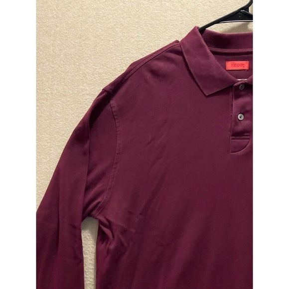 Izod Polo Men's Large Burgundy - Picture 2 of 12